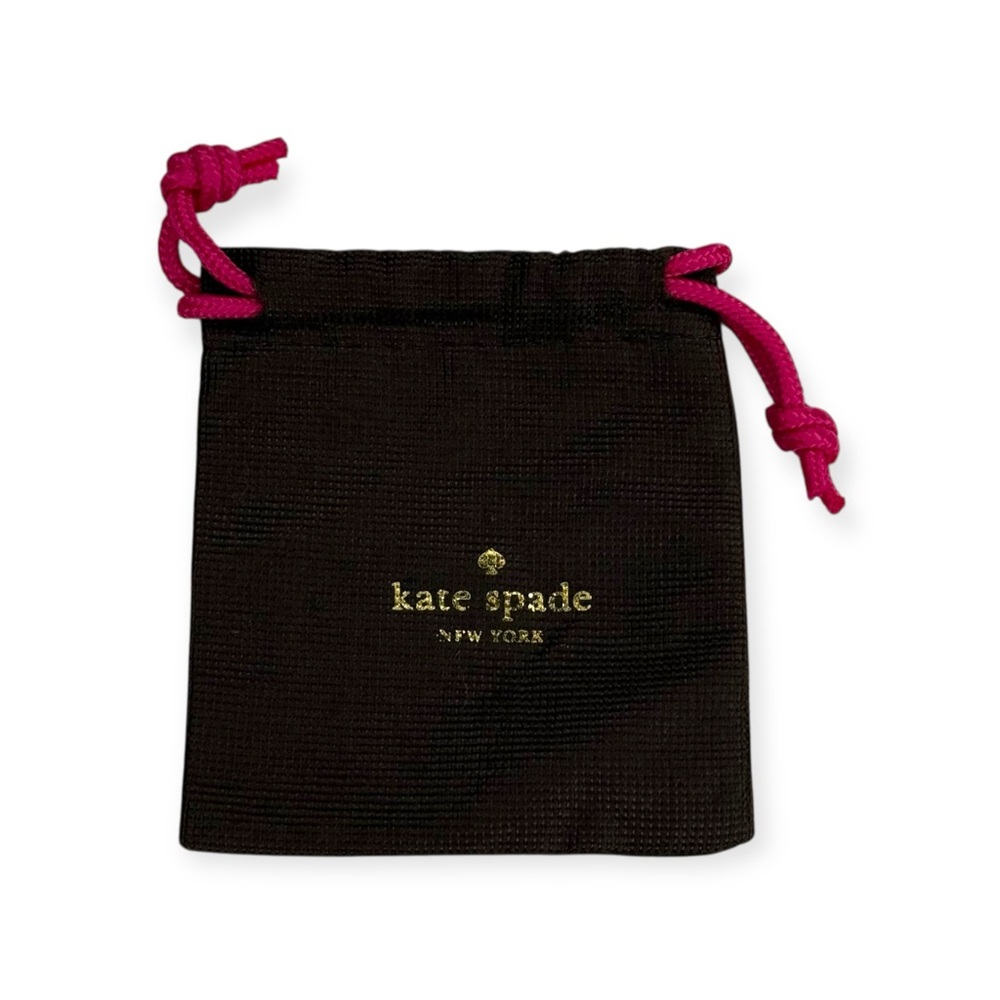 new Kate Spade KSNY  Dainty Jewelry Drawstring Pouch Dustbag  Brown + Pink 